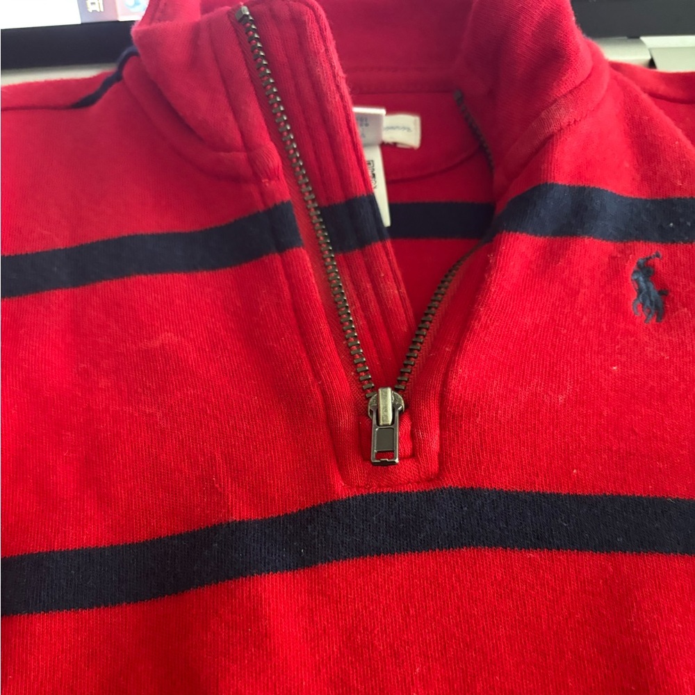 Ralph Lauren Red Striped Kids Shirt (long sleeve)